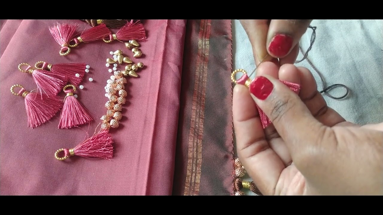 #saree #kuchu #quick #grand #bridal #new #saree #kuchu #design #easyWay #Tassels #SmartArt&DIYCrafts