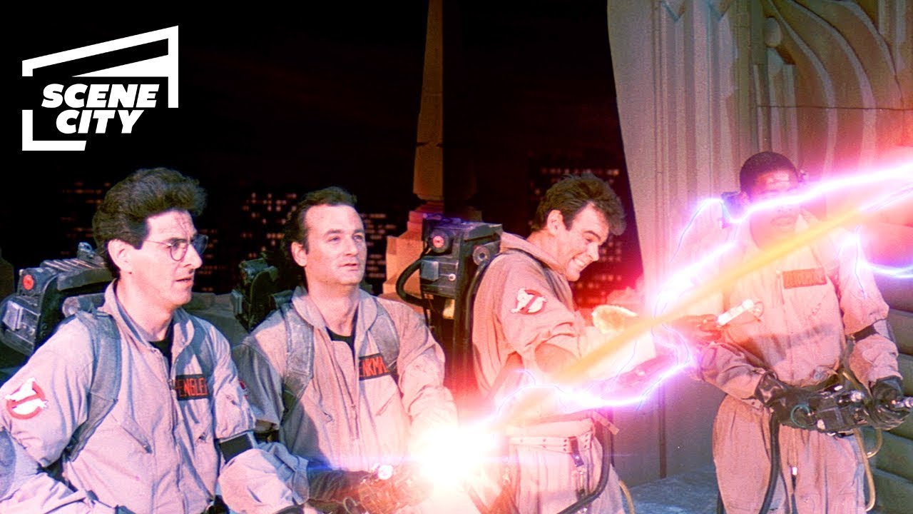 Os Caça-Fantasmas: Cena Final Lutando Contra Gozer (Bill Murray, Dan Aykroyd, Ernie Hudson)