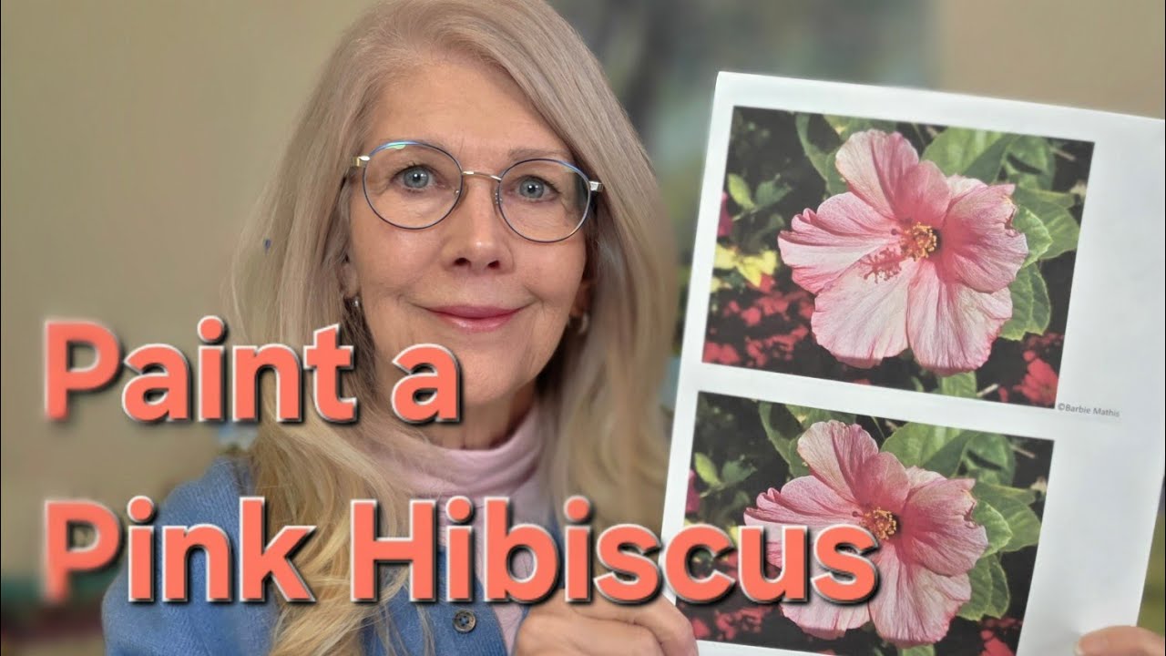 How to Paint a Pink Hibiscus in Watercolor 