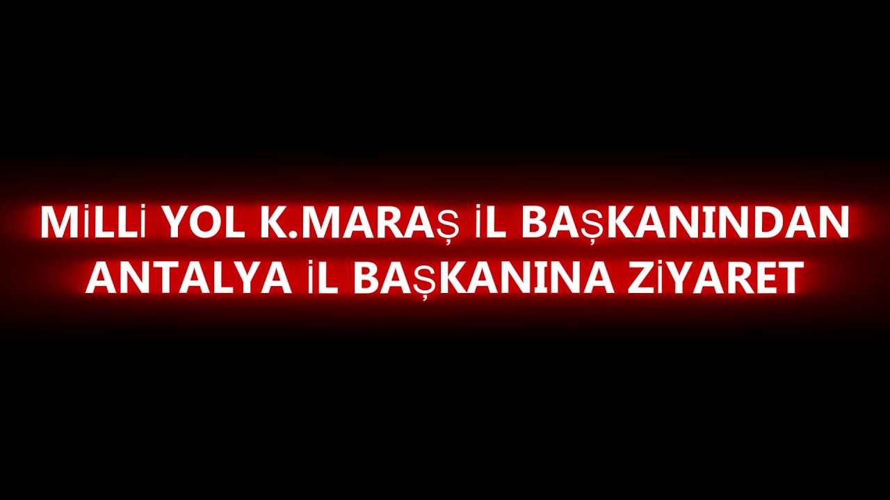 Milli  Yol Partisi Maraş İl Başkanı Ali Akkurt Antalya İl Başkanı Hasan Algeri'ye Anlamlı Ziyaret