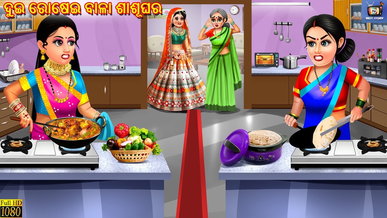 Dui rosei bala sasughara | Odia Stories | Odia Moral Story | Odia Cartoon | Odia Video | Odia Story