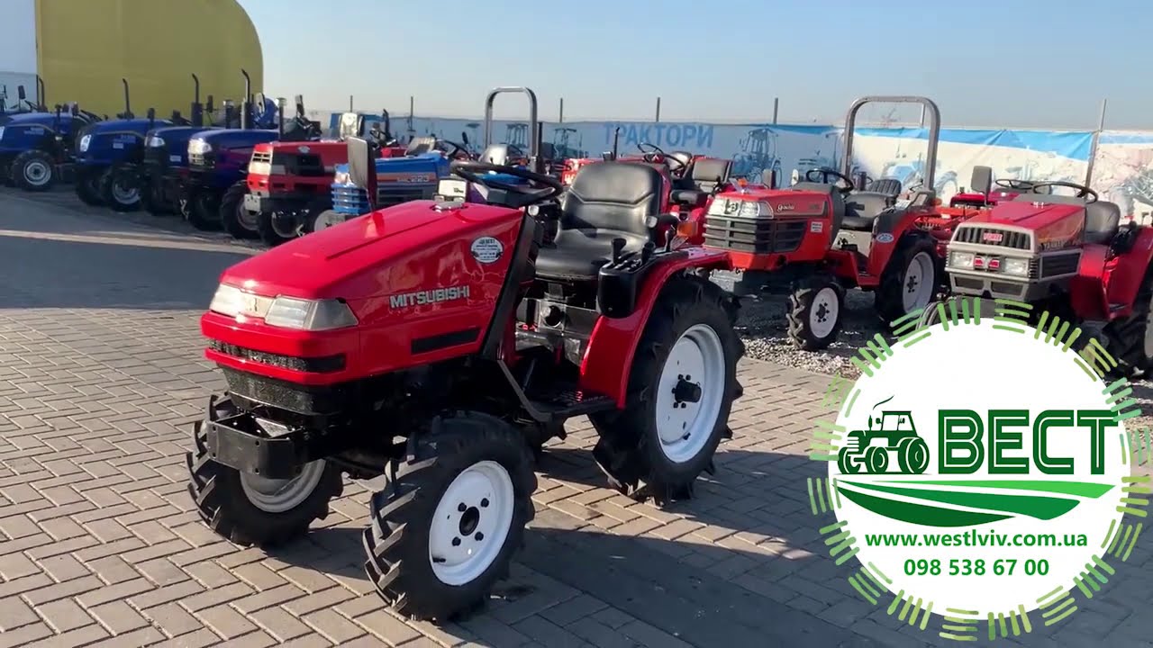 Японський мінітрактор MITSUBISHI MT 155  Відеоогляд від  
