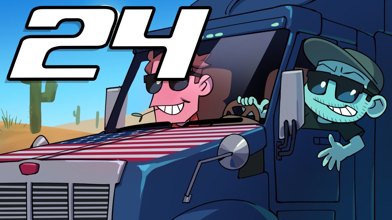 SuperMega запускает AMERICAN TRUCK SIMULATOR — Эпизод 24: Burnin’ Rubber