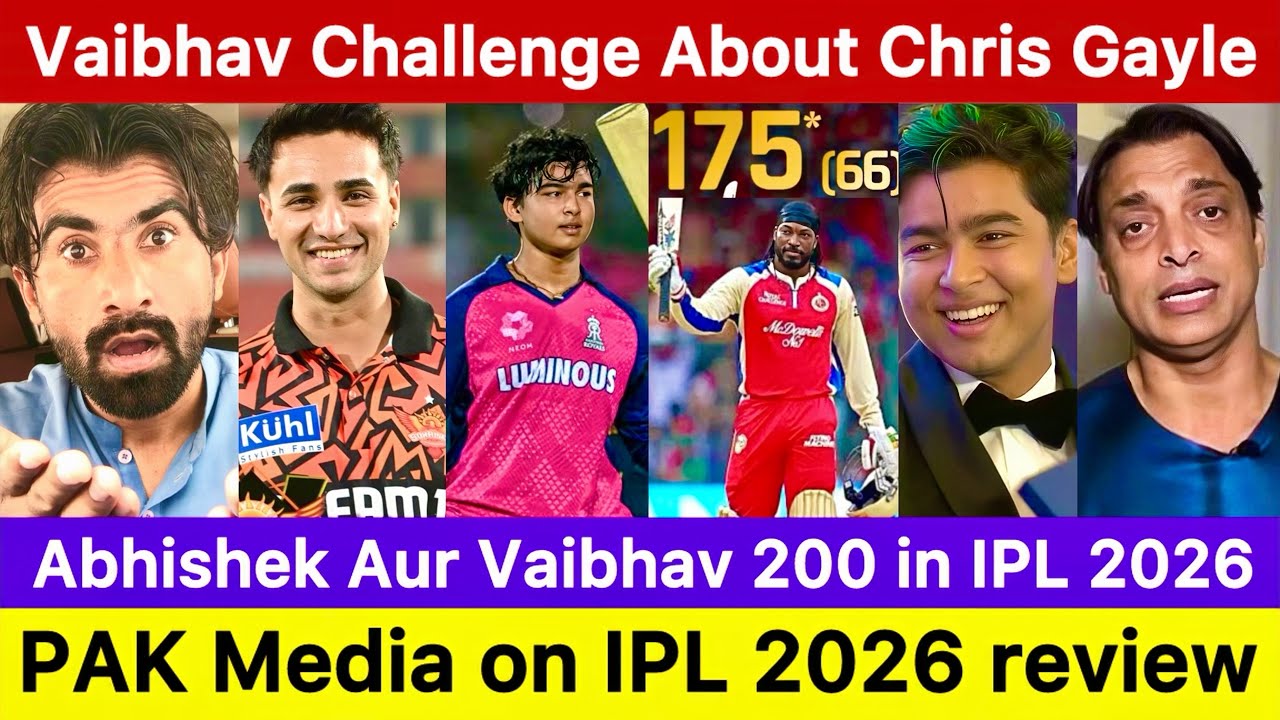 vaibhav suryavanshi break chris gayle recod pakistan reaction | ipl 2026 | abhishek sharma 