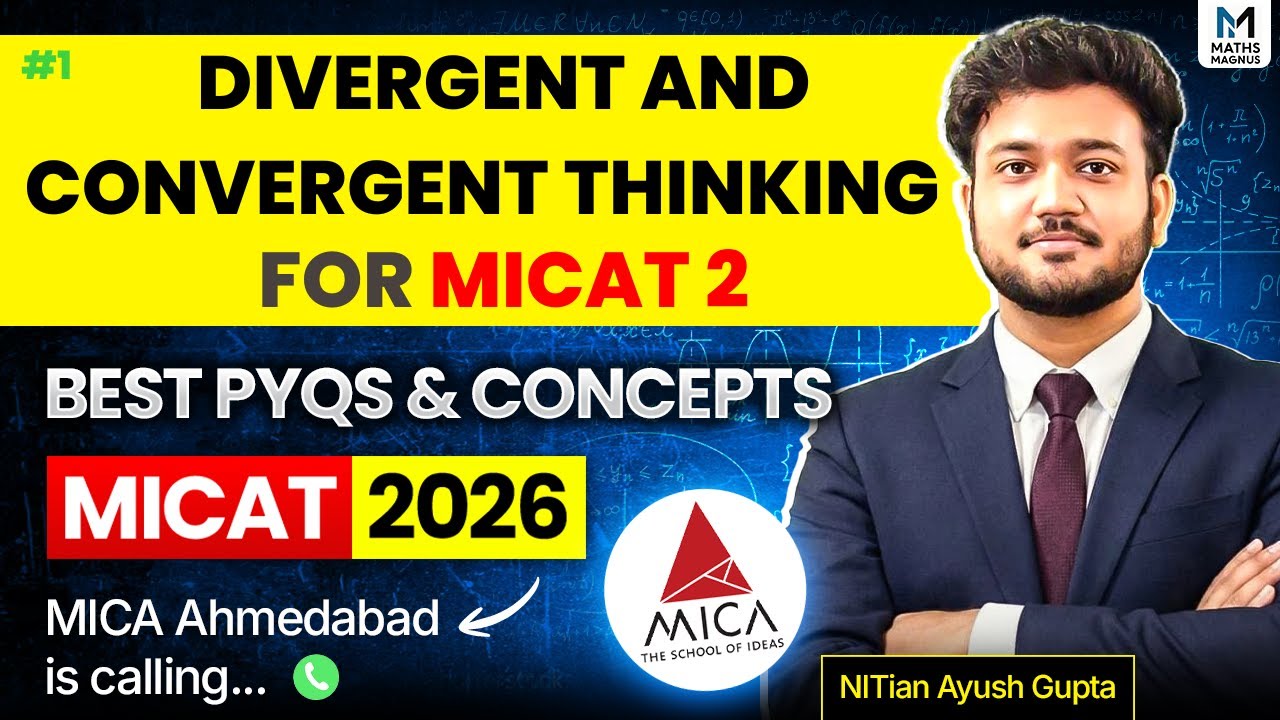 MICAT 2026 Word Clues 🔑 | Divergent and Convergent Thinking | Ayush Sir