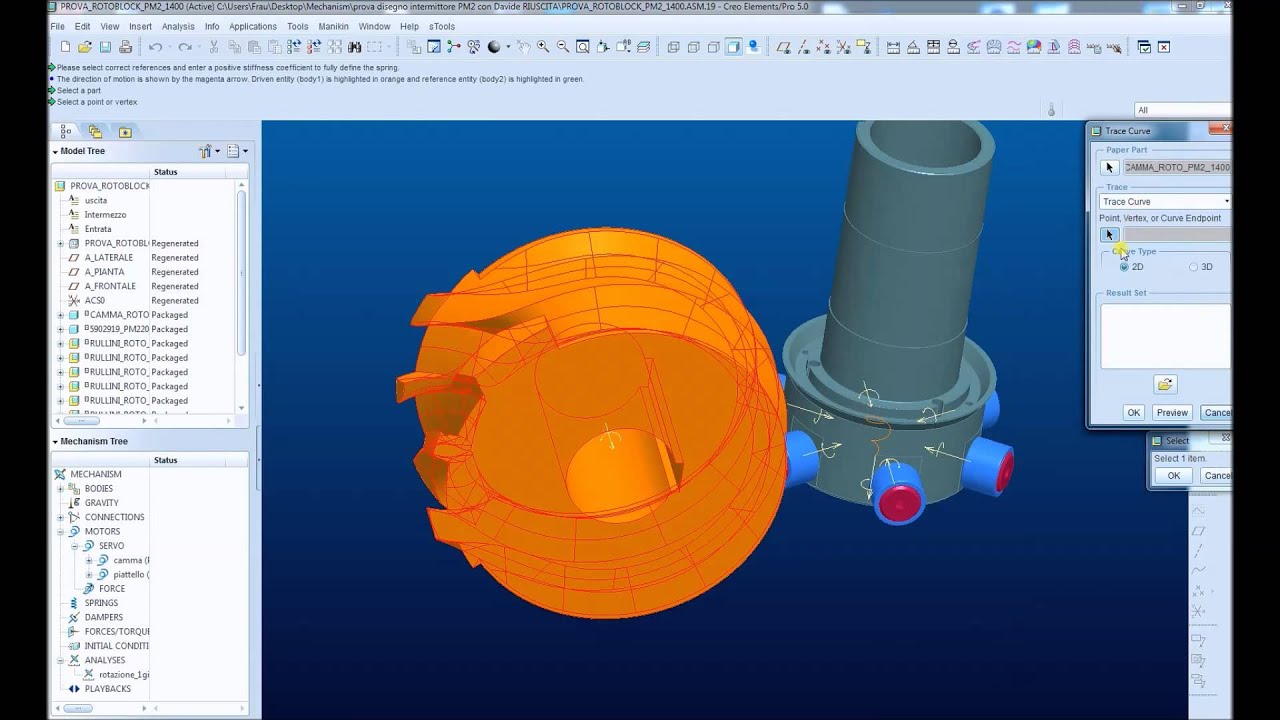 Drawing a globoidal cam