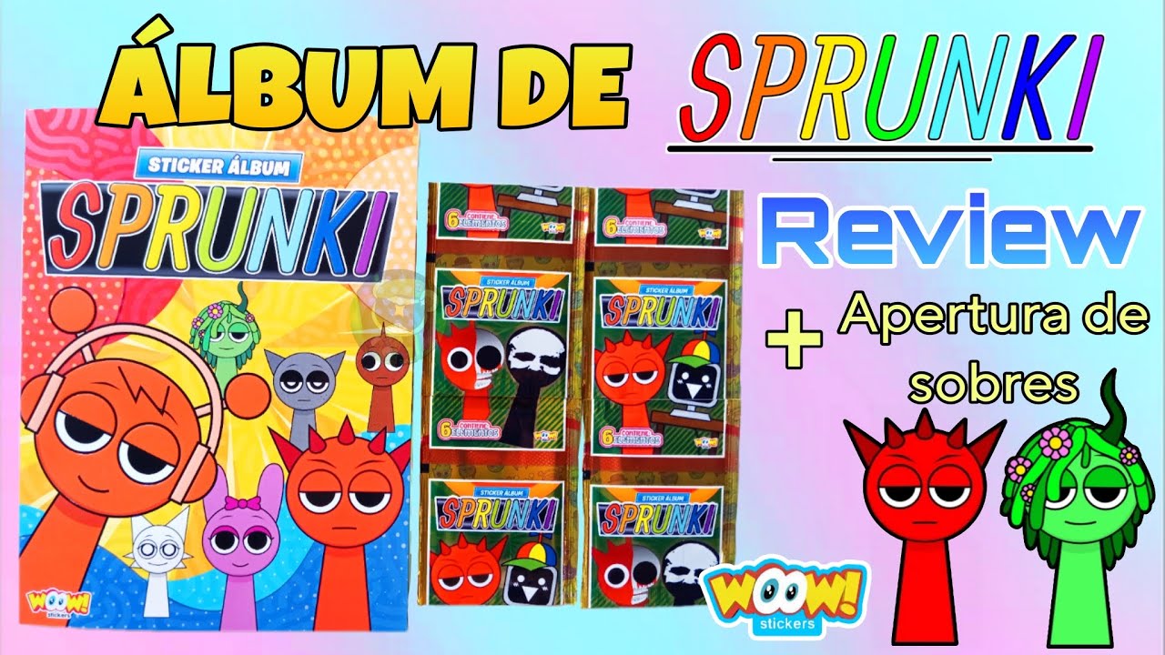 Nuevo Álbum de Sprunki! Review +apertura de sobres. Editorial WooW stickers Perú