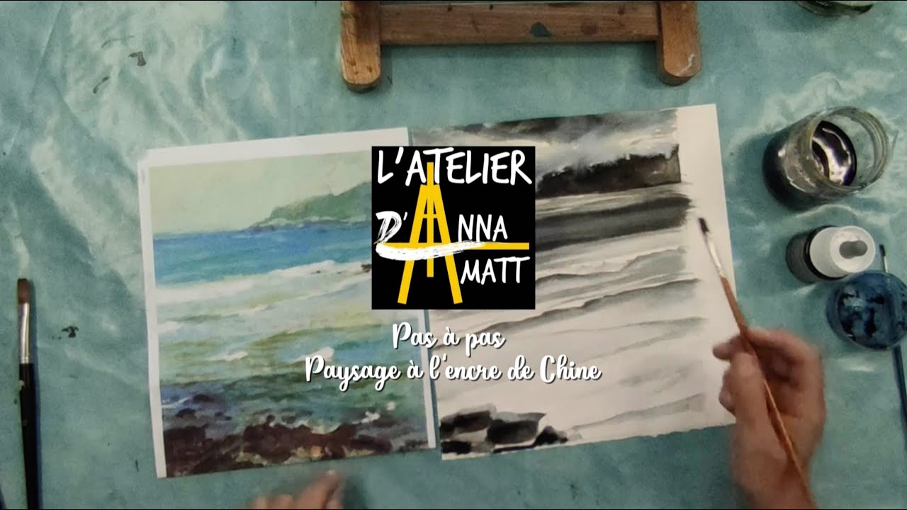 Pas à Pas - Paysage l'encre de Chine
