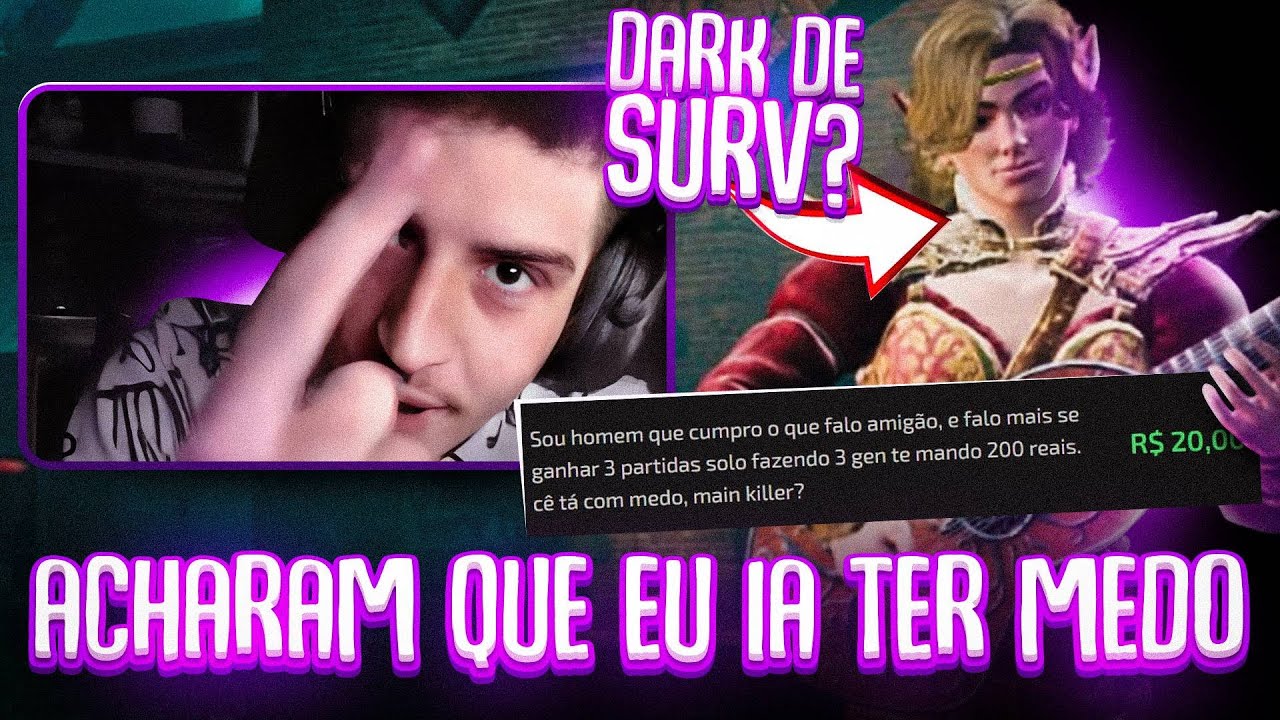 O DESAFIO QUE ME FEZ JOGAR DE SURVIVOR SOLO DEPOIS DE ANOS E EU ENLOUQUECI NAS PARTIDAS... l DBD