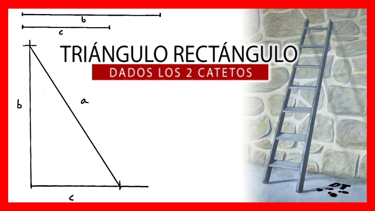 💣 Tri&aacute;ngulo rect&aacute;ngulo dados los catetos 📈 Dibujo t&eacute;cnico paso a paso