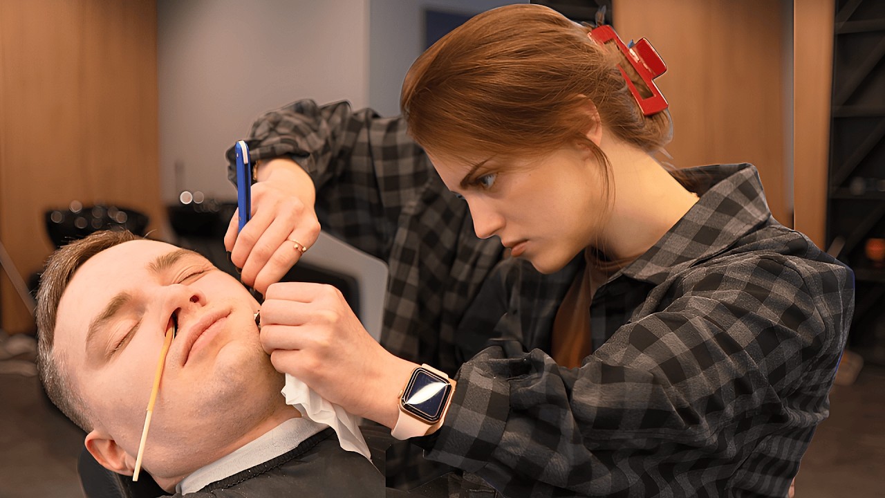 All-in-one Premium Service with UNPLEASURE EXTRAS by Ukrainian Female Barber Daria ASMR