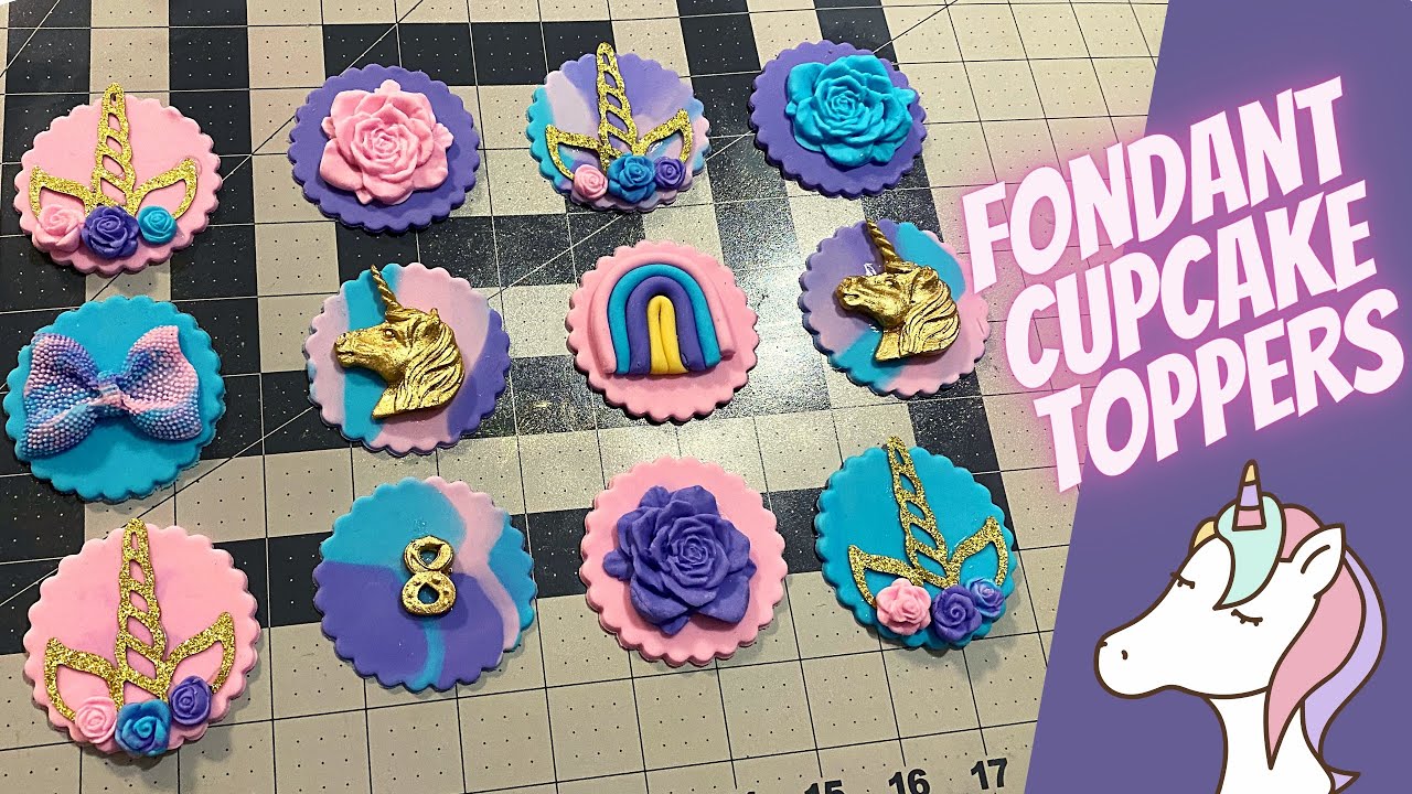 Fondant Cupcake Toppers | Unicorn Cupcake Toppers