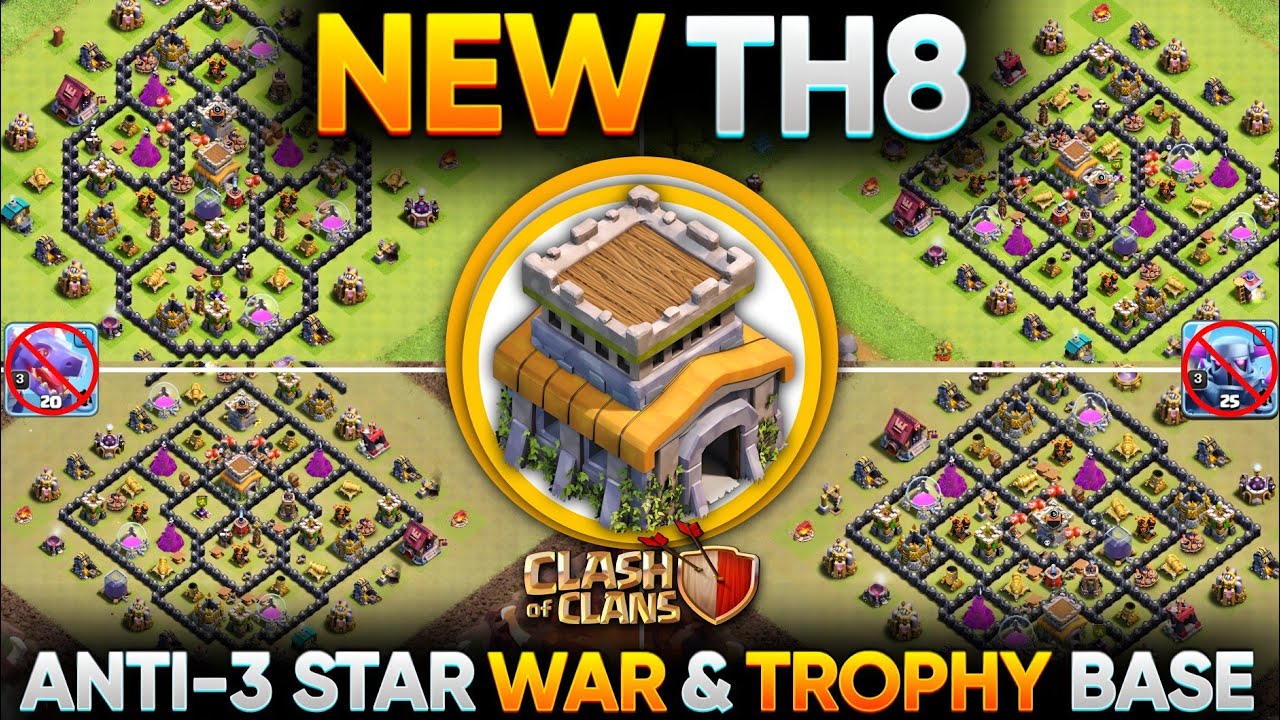 TH8 NEW Anti 3-Star Base Layouts 2026 🏆 | Best War, CWL & Trophy Bases | Clash of Clans
