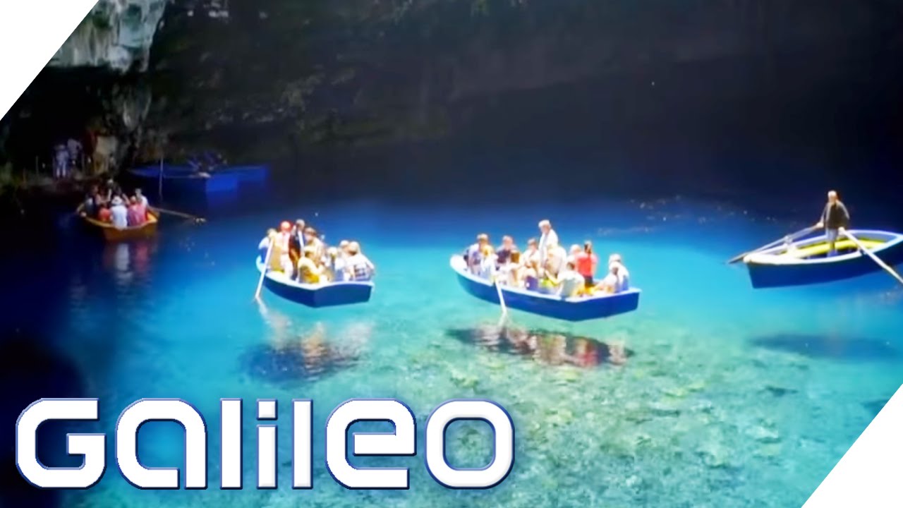 Schwebende Boote auf dem Höhlensee von Melissani | Galileo Lunch Break