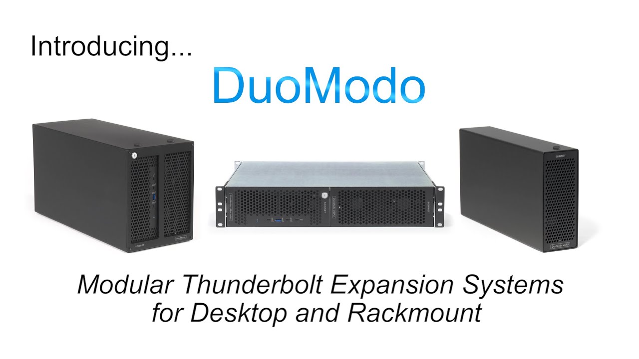 DuoModo Modular Thunderbolt Expansion Systems for Desktop and Rackmount