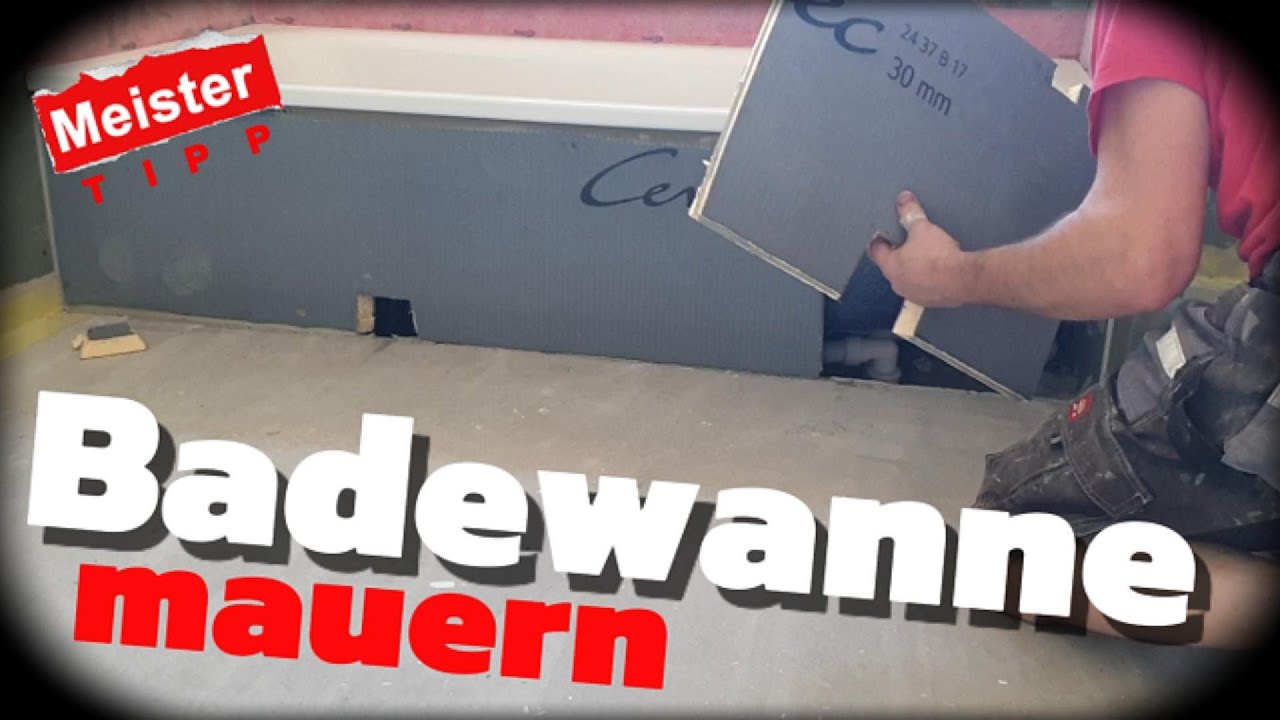Badewanne mauern, abstellen mit Wedi👍🏼 #heimwerken #handwerk #tipps #tricks #einmauern #fliesenlegen