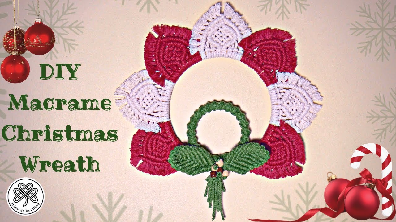 MACRAME CHRISTMAS WREATH DIY | HOW TO MAKE CHRISTMAS WREATH | EASY MACRAME TUTORIAL