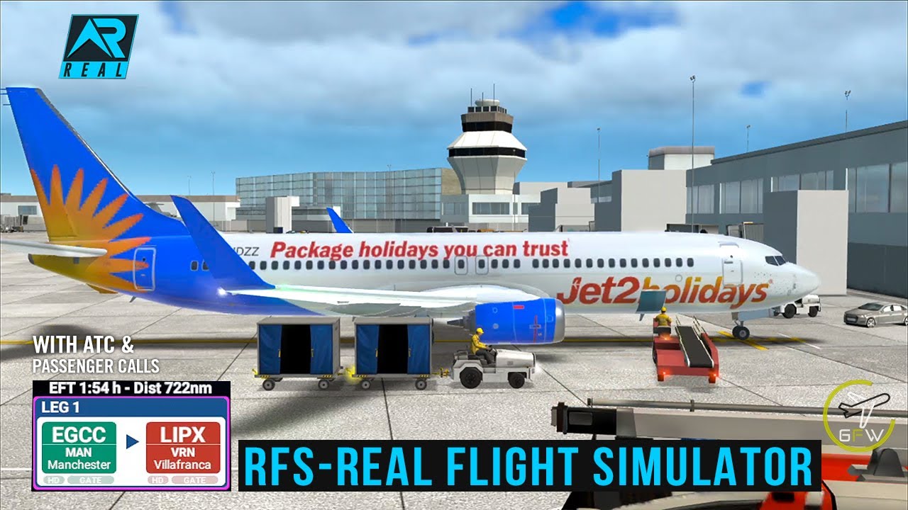 RFS - Real Flight Simulator- Manchester to Verona|FullFlight|Boeing737|Jet2holidays|FullHD|RealRoute