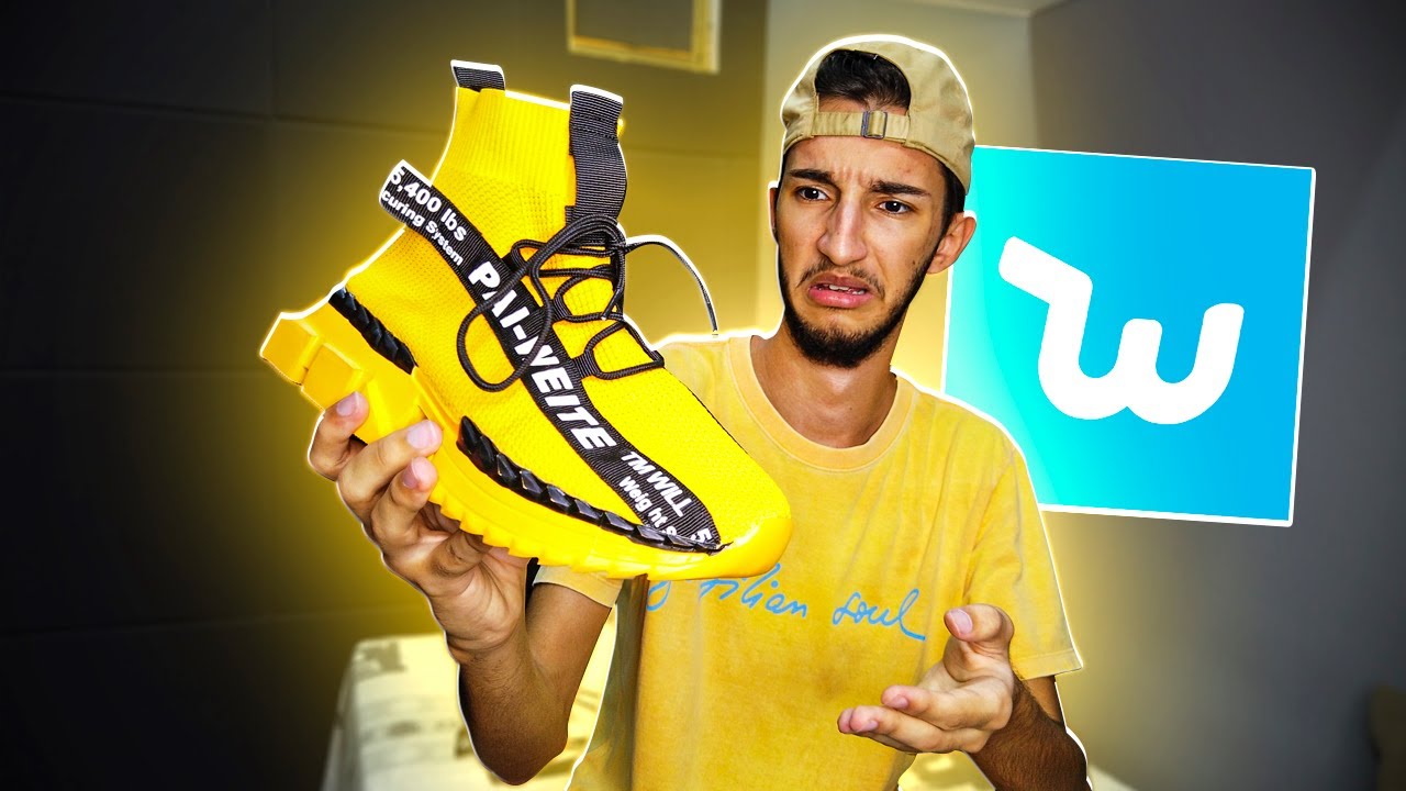COMPREI UM TÊNIS FALSO NA WISH!