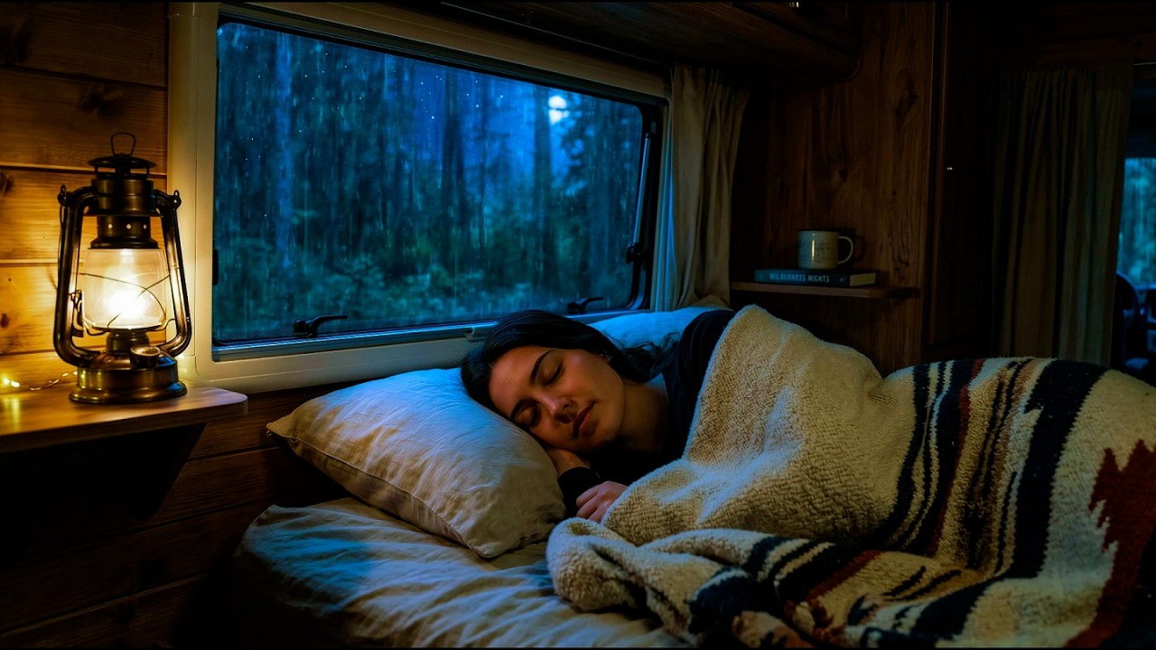 Heavy Rain and Thunder ASMR in Van | Sleep Instantly with Relaxing Storm Sounds
