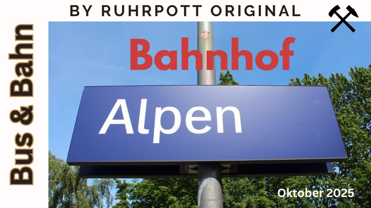 Bahnhof Alpen (Niederrhein) – Neuer Bahnsteig & RB31 Ein- und Ausfahrt Bahn Duisburg – Xanten 2025