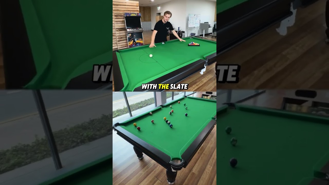 Classic Slate Pool Table - A Man & His Cave #shorts #pooltable