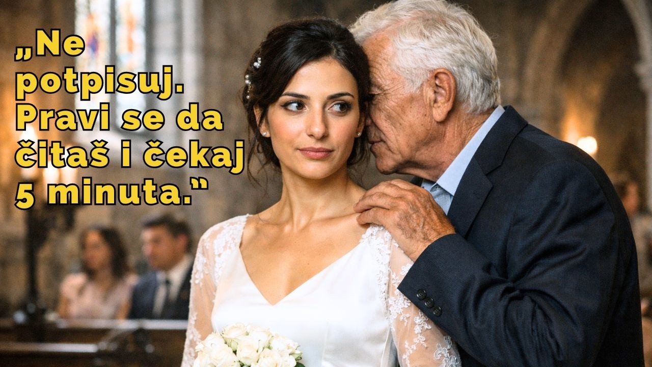 Na dan vjenčanja svekar mi je šapnuo: „Ne potpisuj. Pravi se da čitaš i čekaj 5 minuta.”