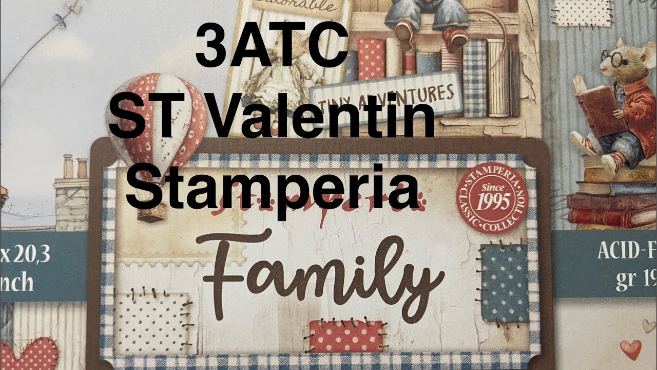 3  ATC pour la Saint-Valentin, avec les papiers Stemperia ￼, j adooore ! 😁