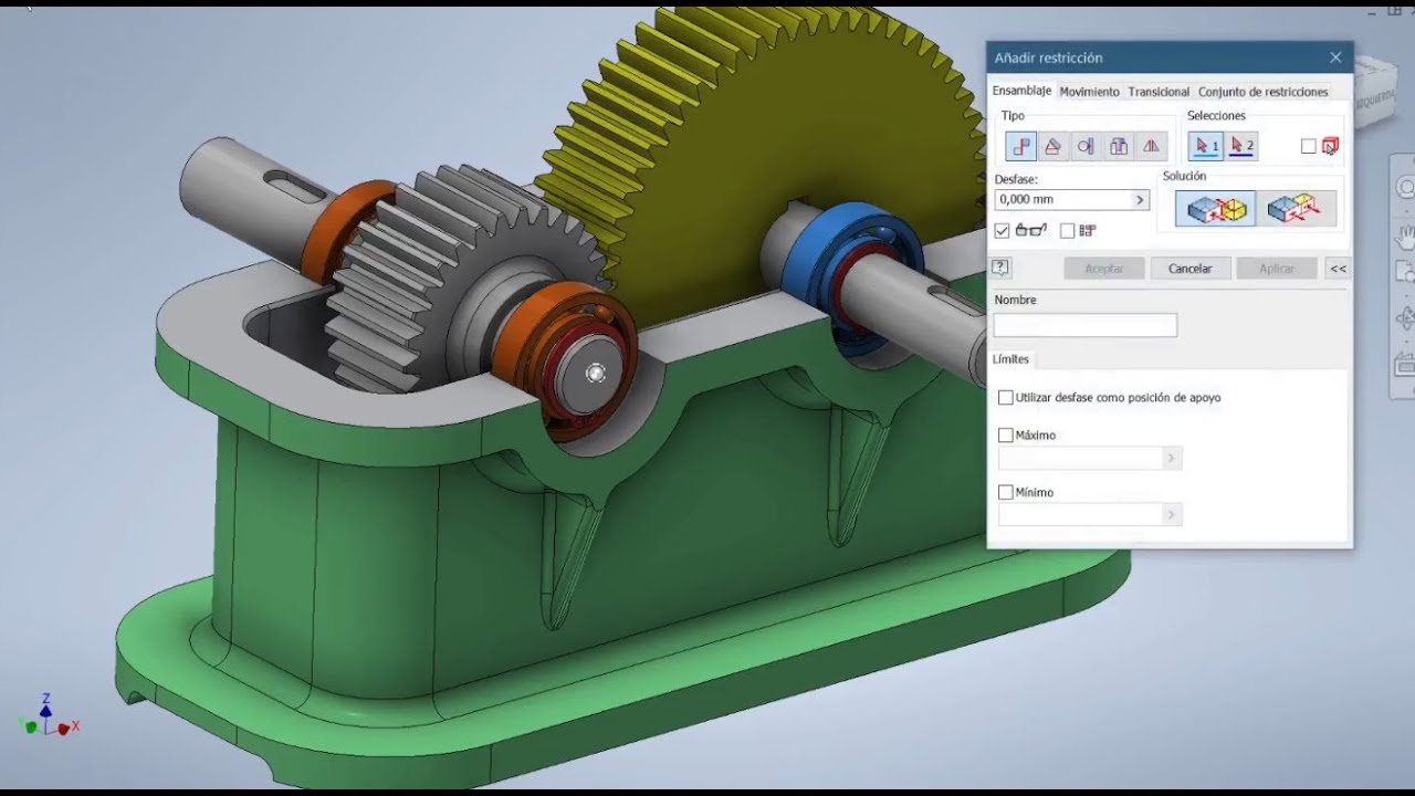 Autodesk Inventor 2022: Inserción de chaveta, rodamientos, arandelas de fijación