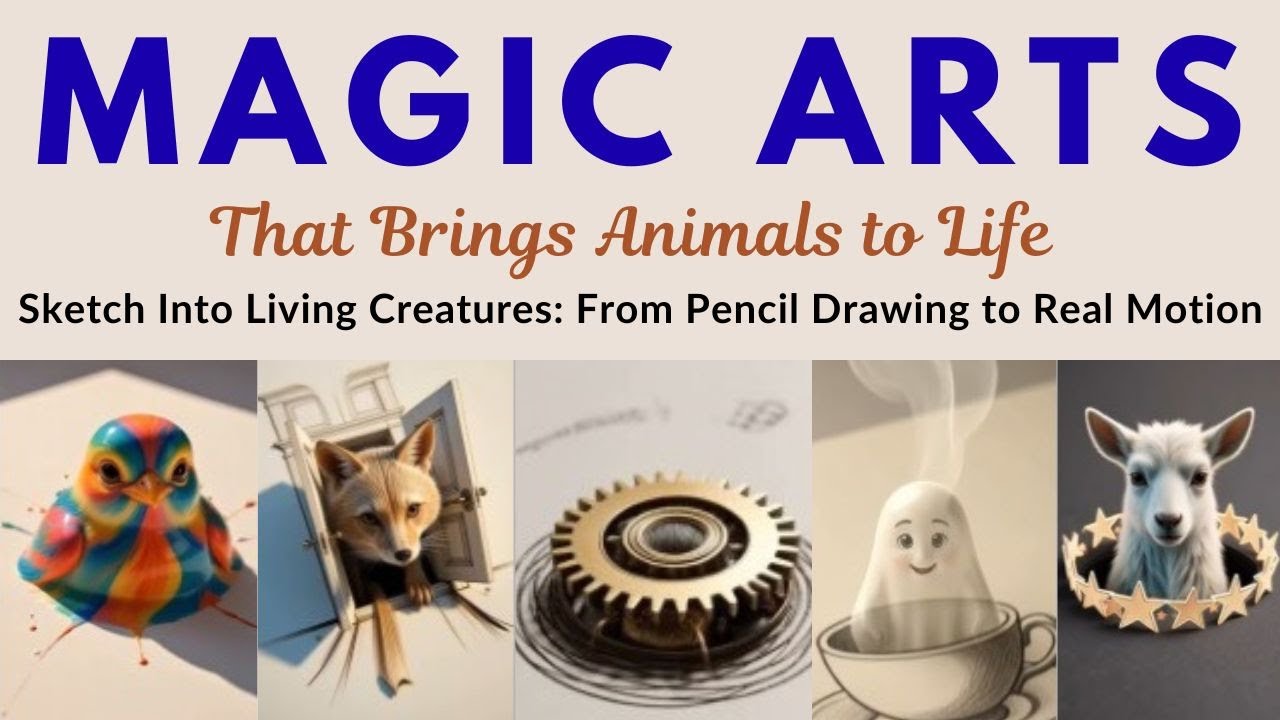Magic Art Turns Animal Sketch Into Living Creatures From Pencil Drawing to Real Motion Magic Art FX
