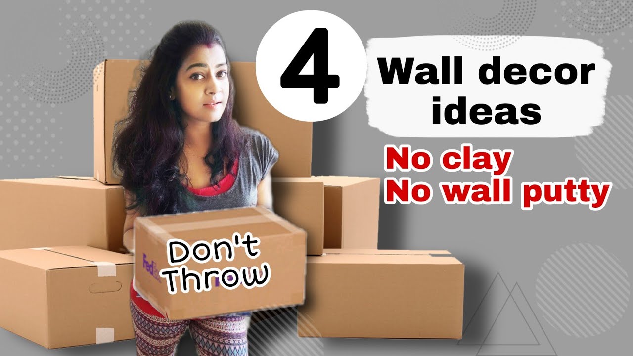 4 DiY Wall hanging craft ideas/Wall decoration ideas | Cardboard crafts | wall hanging | wall decor