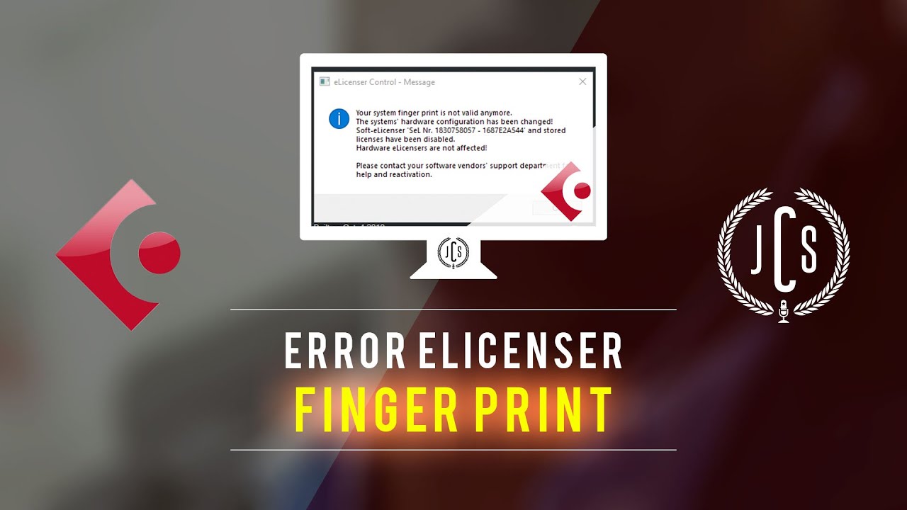 Como Reparar Error eLicenser Finger Print | Jossuell Company Studios