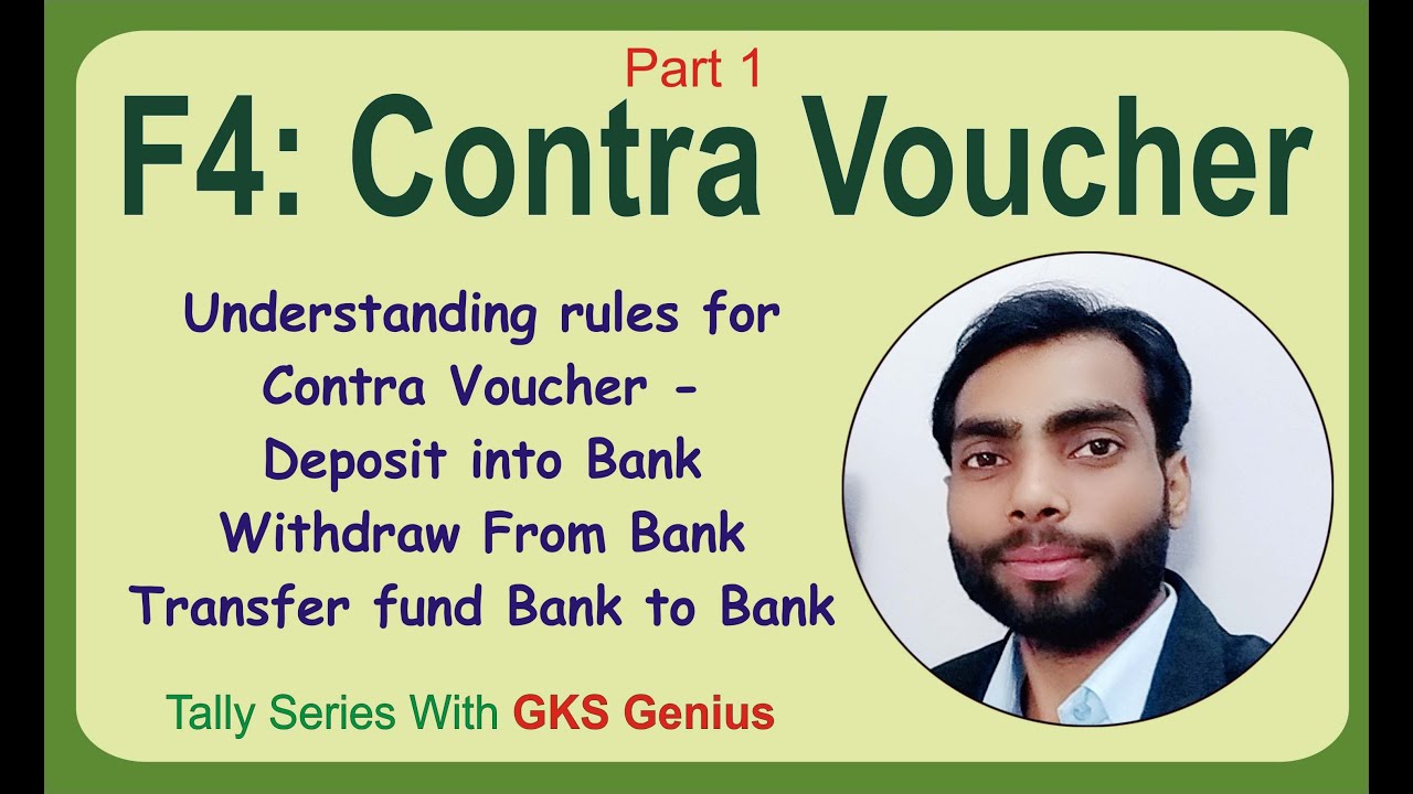 Contra Voucher Entry Rules - Part 1 || In Hindi || By Gaurav