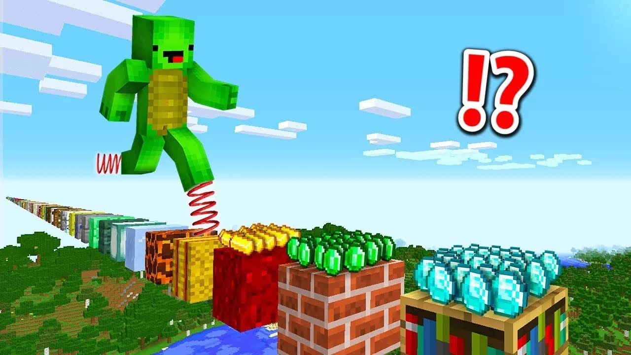 Minecraft pero Obtenemos Objetos Aleatorios al Saltar