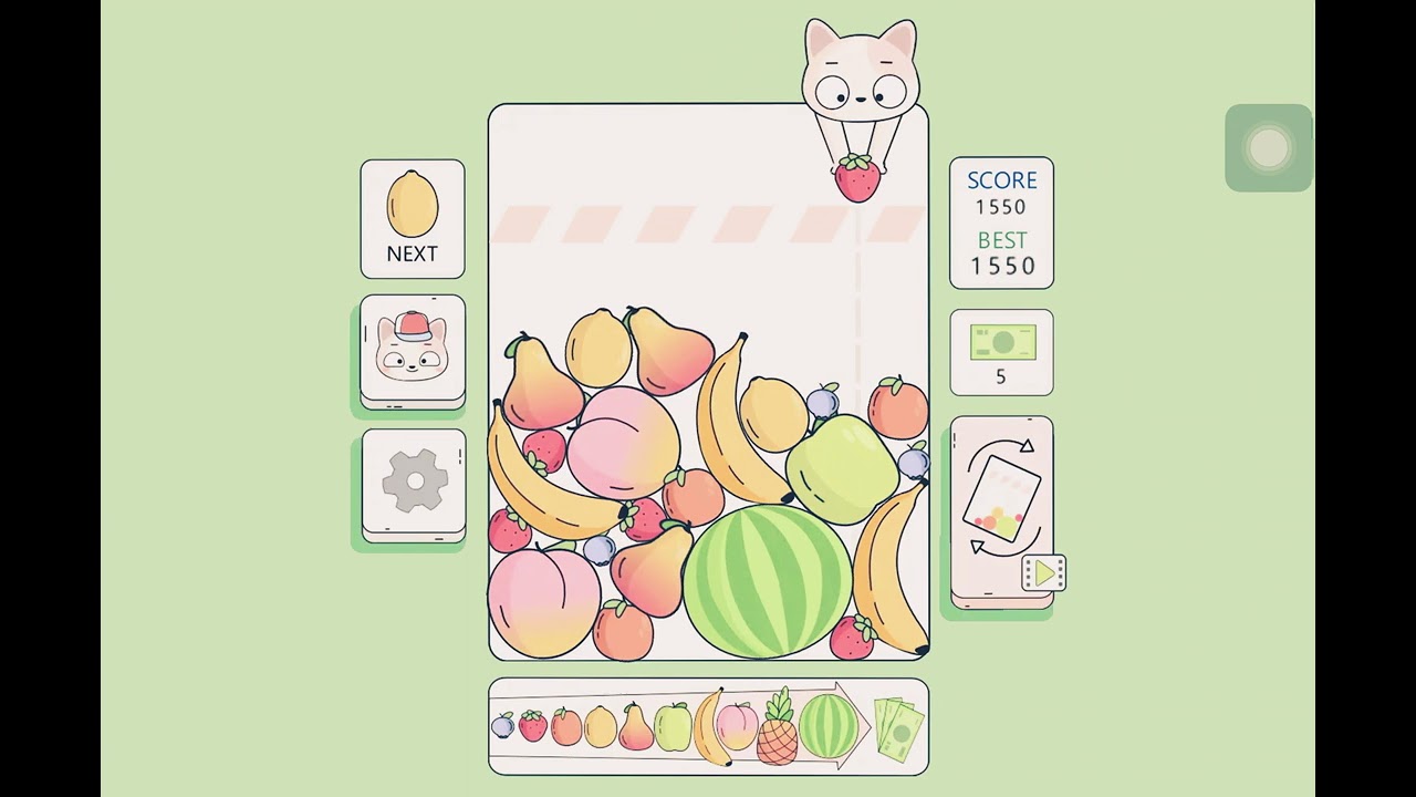 Playing drop some fruits, AGAIN