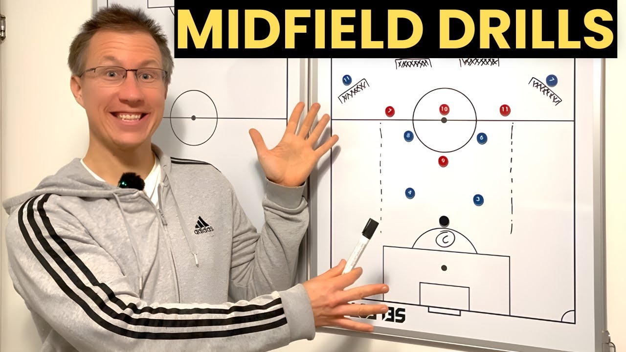 Soccer Training Drills for Midfield Control | 4v4 Tactical Board