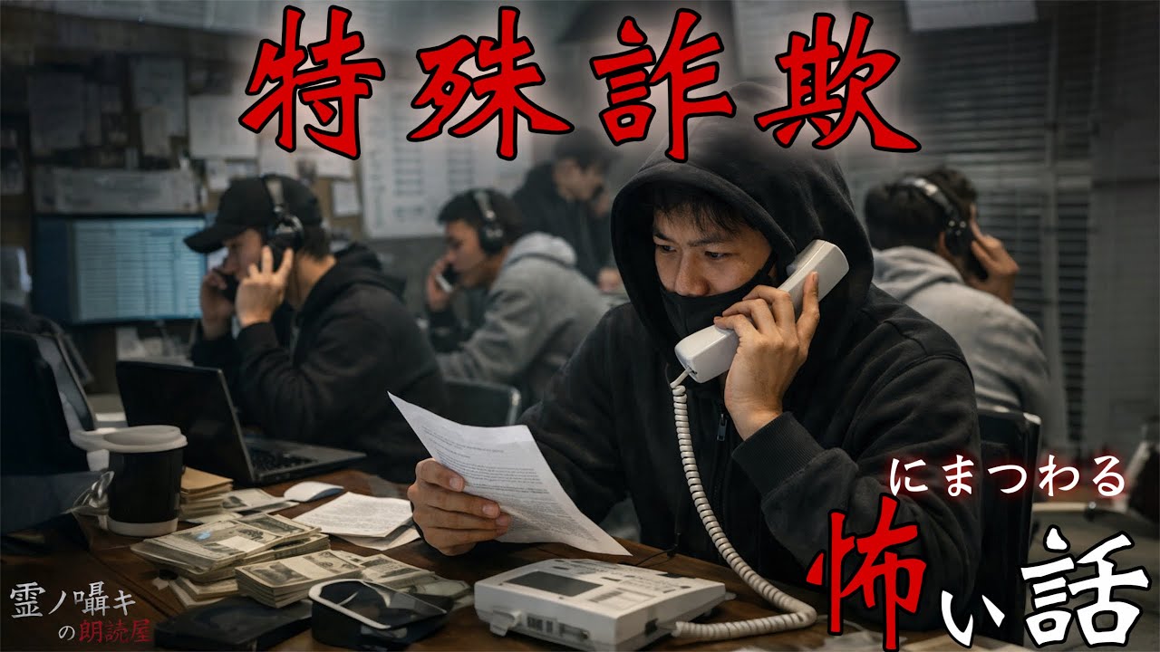 [怪談朗読] 特殊詐欺にまつわる怖い話「返金の封筒」 「芋ずる式に消えていく仲間」 他  （3話詰め合わせ）作業用BGM/睡眠導入