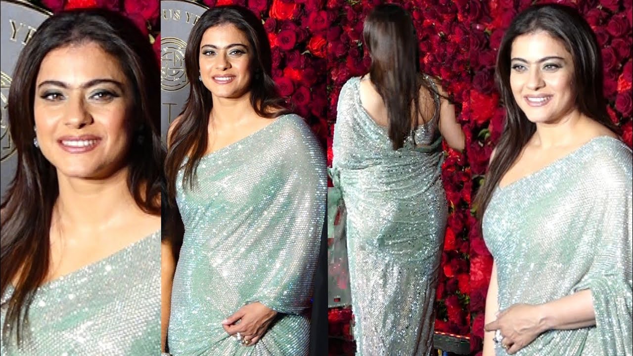 Kajol Devgan Looking Gorgeous In Saree Arrive At Anand Pandit 60th Birthday Party