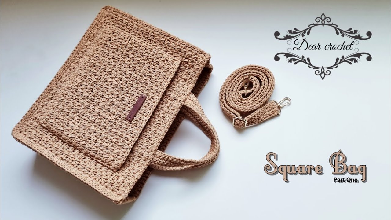코바늘 마크라메 사각 가방 part 1(Crochet Square bag)