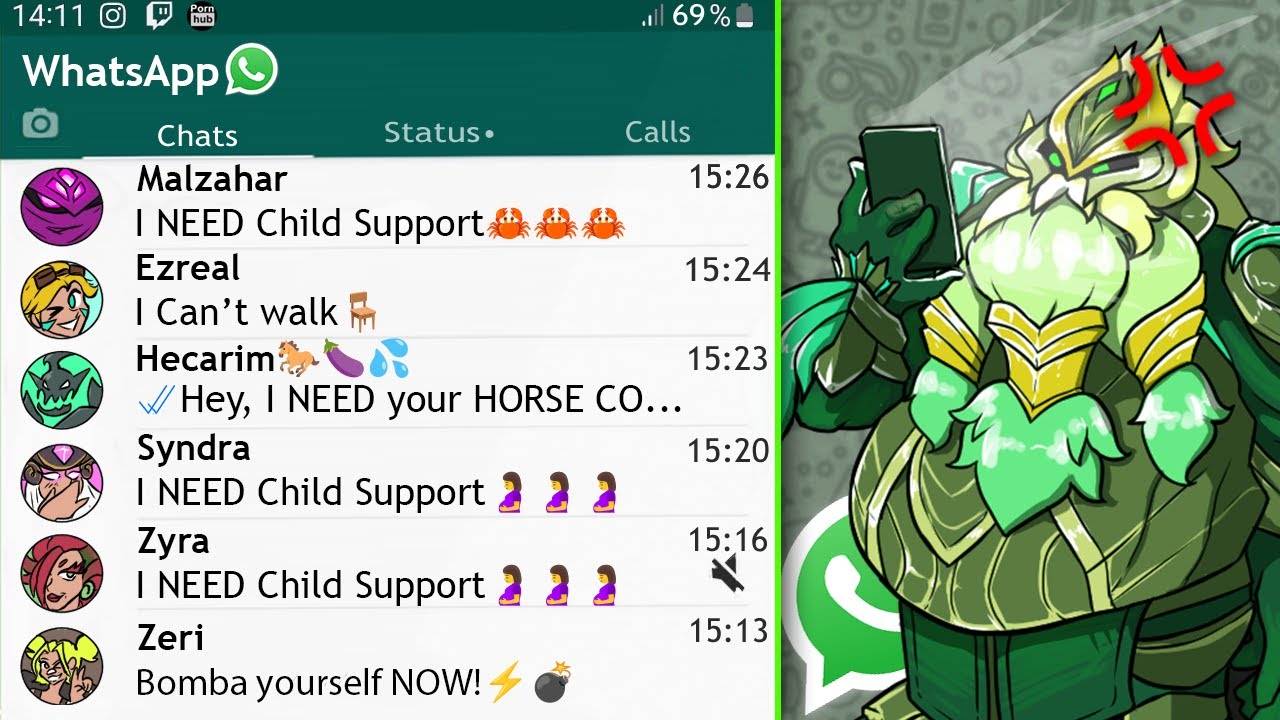 WhatsApp Gragas has to pay child support🤰👶💸
