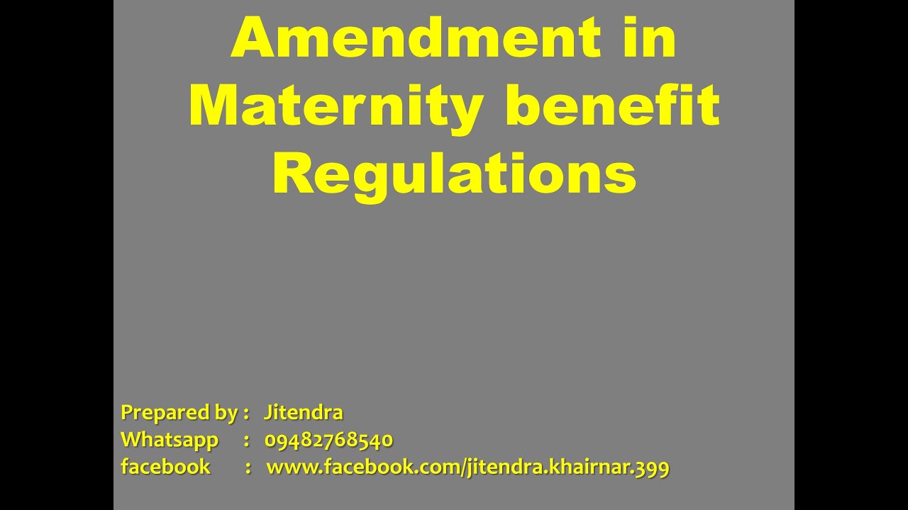 ESIC Amends Maternity Benefit Regulations