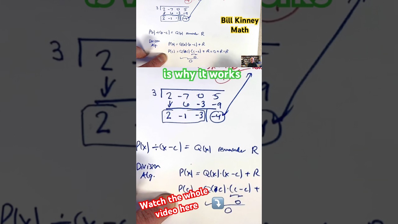 PROOF 🧠 of WHY the REMAINDER THEOREM Actually Works (Use DIVISION ALGORITHM in 60 seconds)