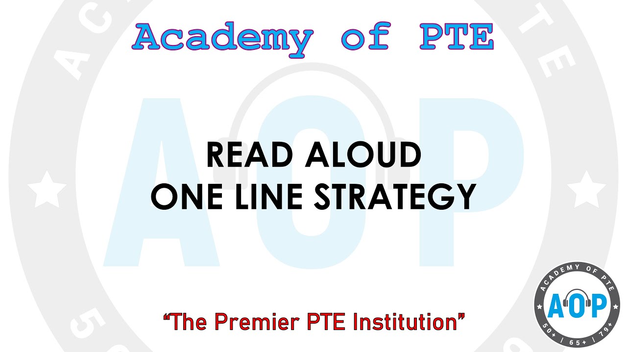 PTE Read Aloud-One Line Strategy (Sinhala)