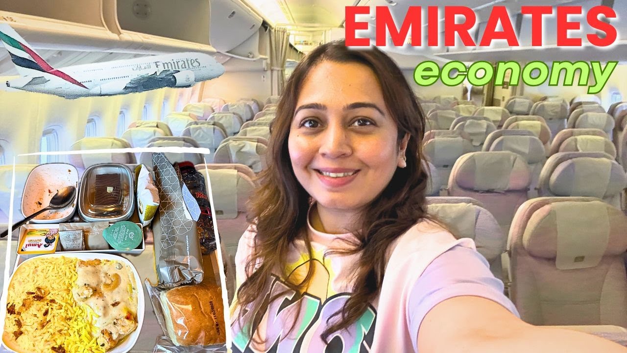 Mumbai - Dubai EMIRATES Economy Class Experience | Vegetarian Flight Meal, Seats, Service & Freebies