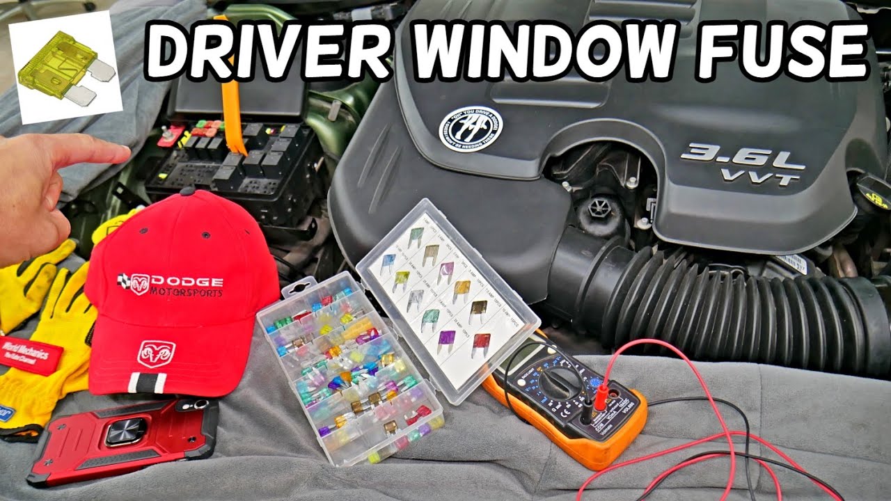 DODGE CHARGER DRIVER DOOR WINDOW FUSE, FRONT LEFT POWER WINDOW FUSE LOCATION REPLACEMENT