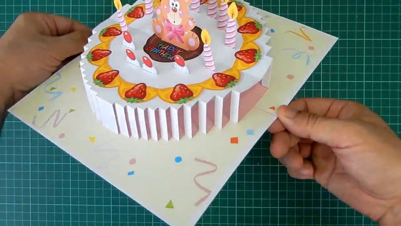 Birthday Cake Pop Up Card Tutorial