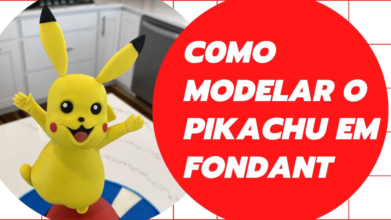PIKACHU TUTORIAL- FONDANT \ PASTA AMERICANA - COMO MODELAR