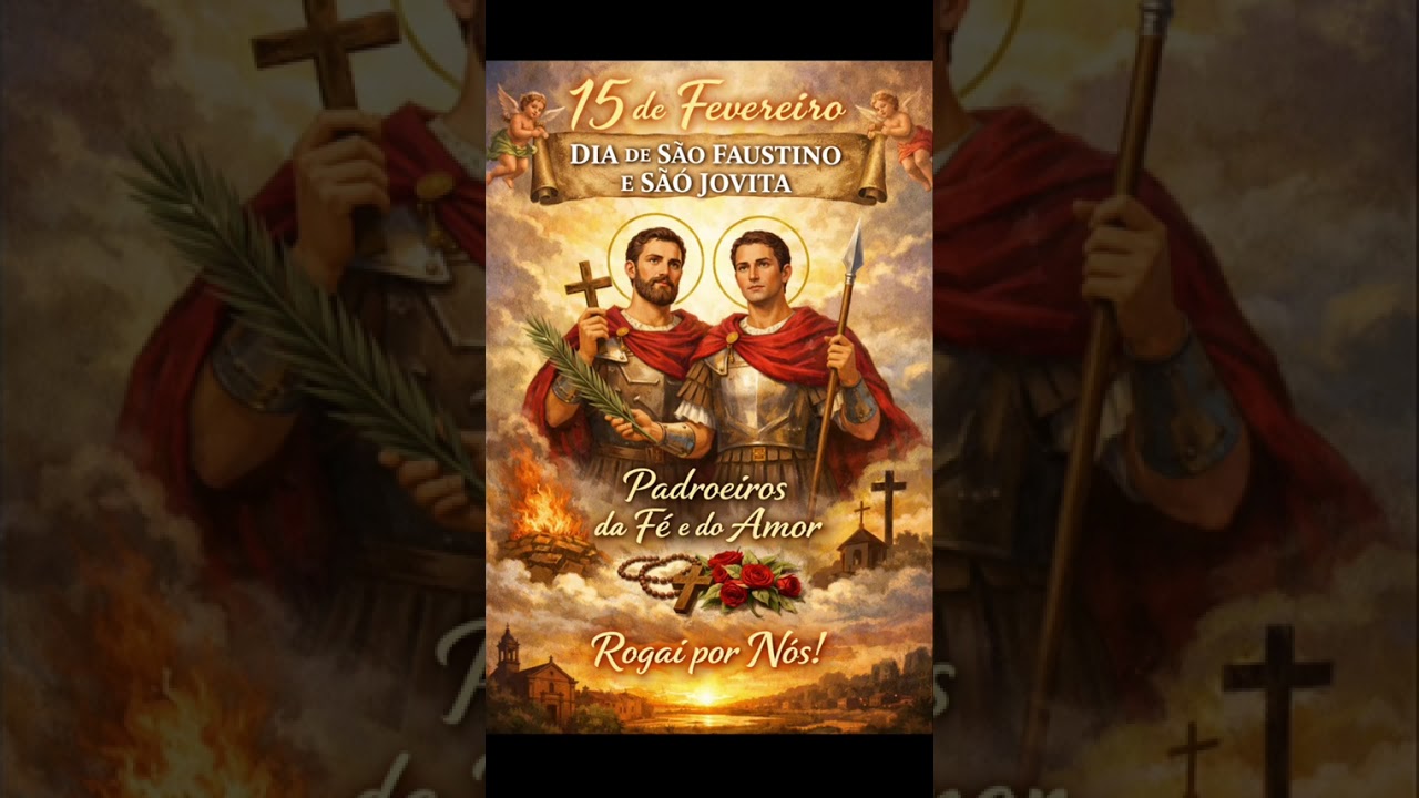  São Faustino e São Jovita, rogai por nós! #SantosDoDia #FéCatólica #Louvor  #RogaiPorNós 