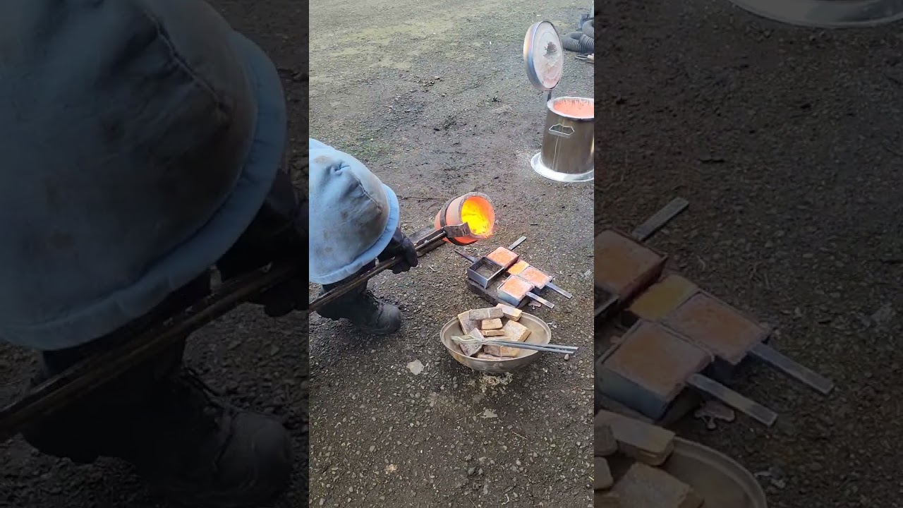 First melting with the cheap home modified Chinese foundry furnace 