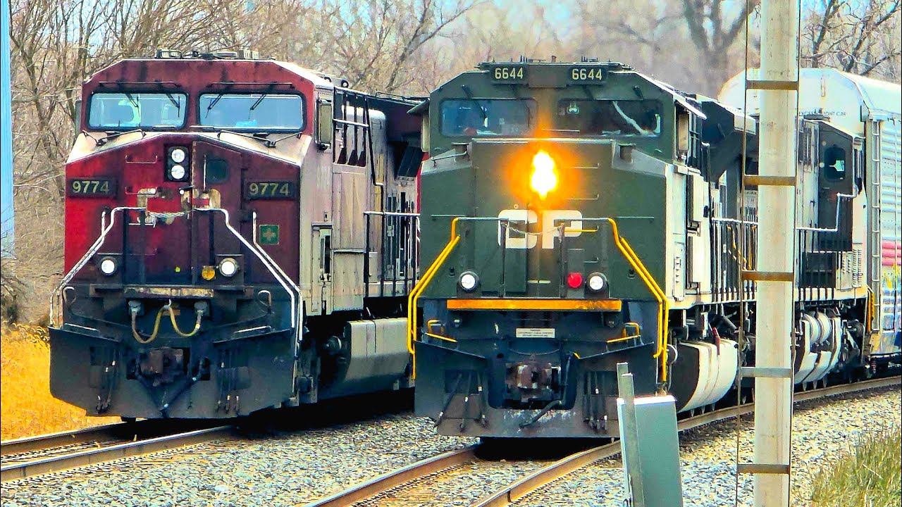 [4K] 3 TRAINS @ ONCE AT 23RD! Train action featuring 6644, multiple meets, C44ACM, grey ghost & more